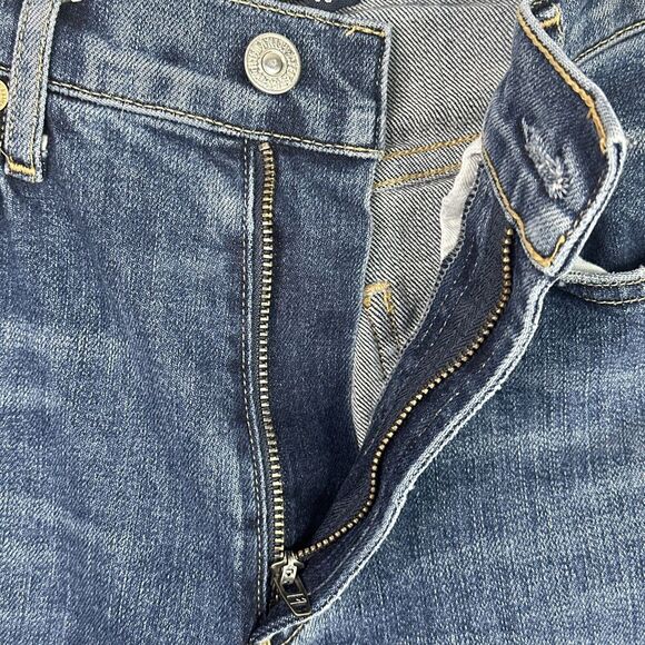 Citizens of Humanity Demy Flare Jeans Distressed Raw Hem Blue Sz 24 - Picture 4 of 13